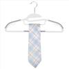 8 Pack S-Shape Non Slip Plastic Shirt Hanger with Tie Bar in White