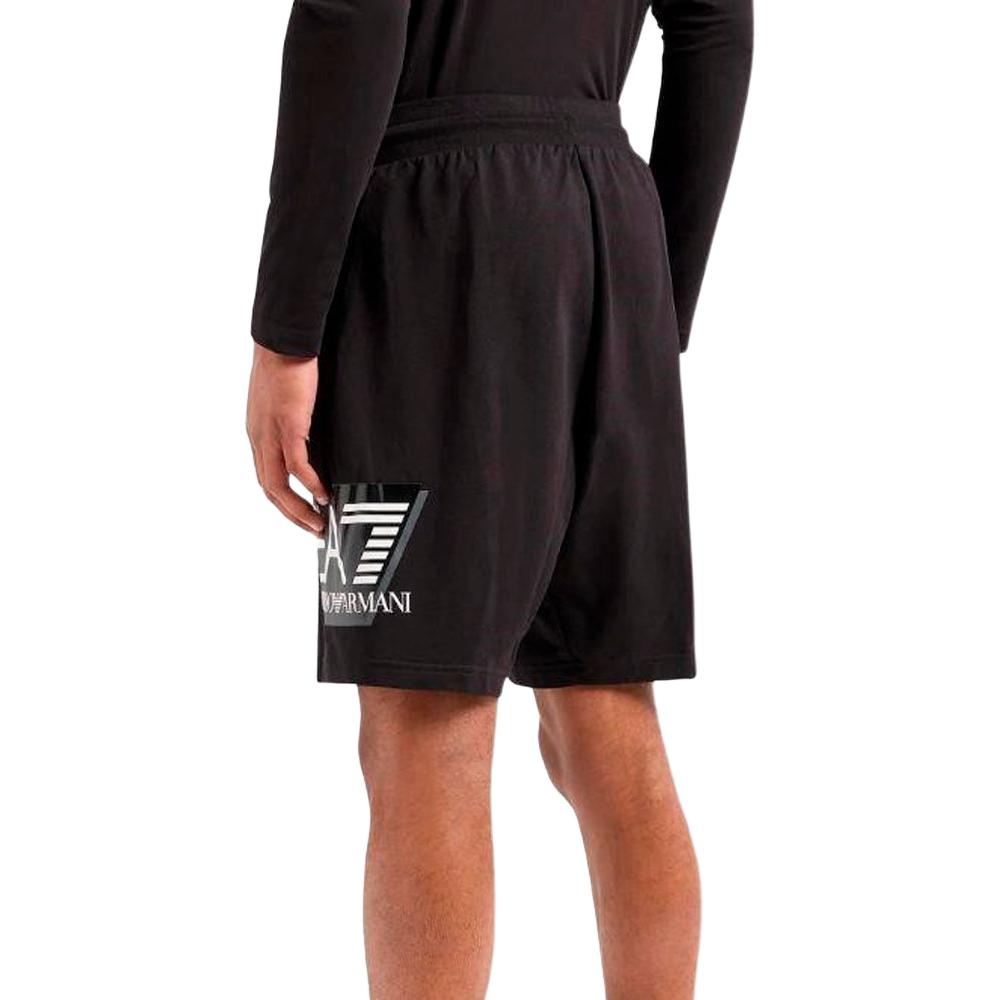 Emporio Armani EA7 SS24 Logo Letter Print Drawstring Casual Shorts Men Shorts Black 3DPS63-PJ05Z-1200