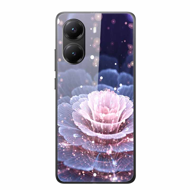 Tempered Glass Case For Xiaomi Poco X7 Pro Case Hard Glass Back Cover Soft TPU Bumper For Redmi Turbo 4 Phone Case X7Pro Turbo4