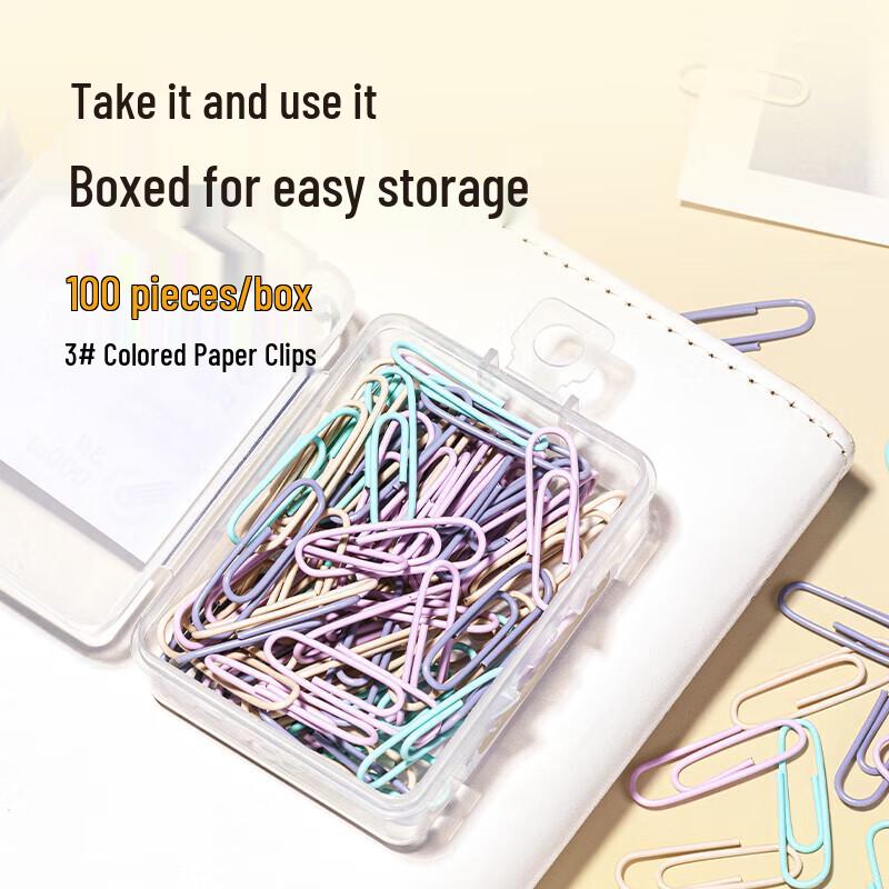 Deli 29mm Morandi Color Metal Paperclips