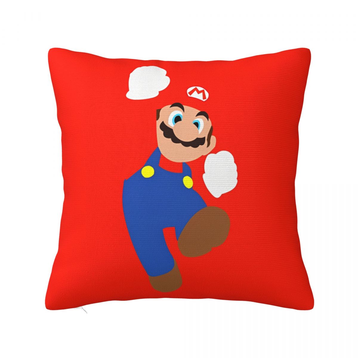 Marios Square Pillow Case Cartoon Cushion Cover Funny Zippered Decorative Pillowcase for Home 18 12x12Inch