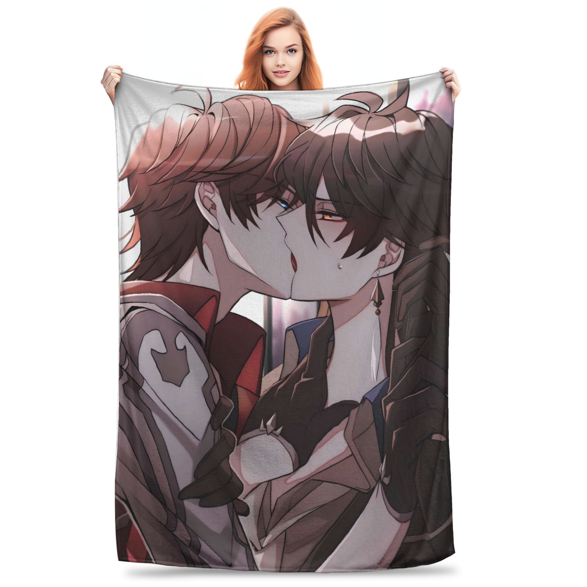 Super Soft BlanketBoy Girl Anime game Genshin Impact Throw Blanket Flannel Bedspread For Couch Bed Comfortable Sofa Bed Cover 100x150cm