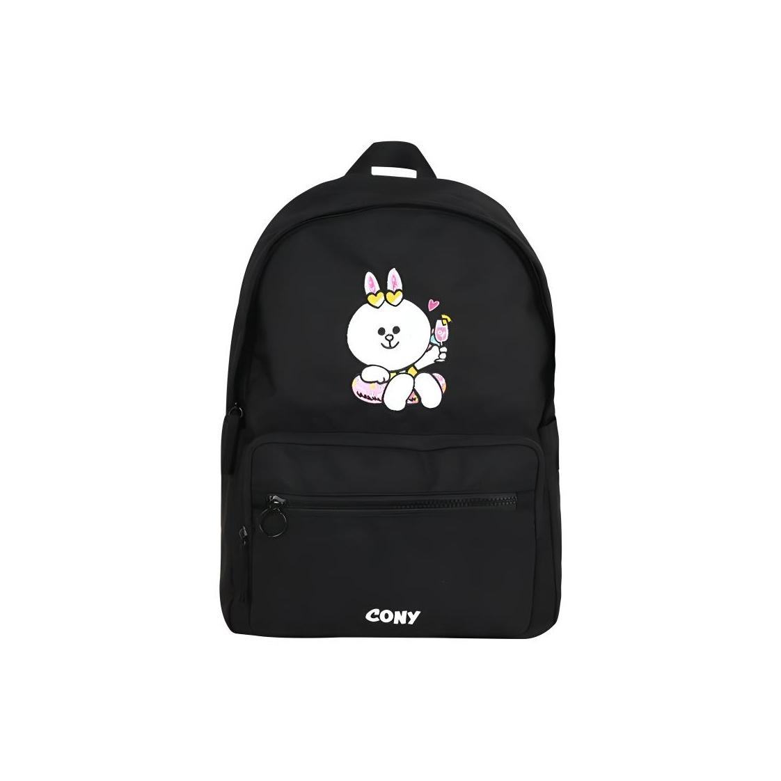 Li Ning X Line Friends Летняя Коллекция Line Friends Cony Тканевый Рюкзак Унисекс Рюкзак Черный ABSR108-1 Black