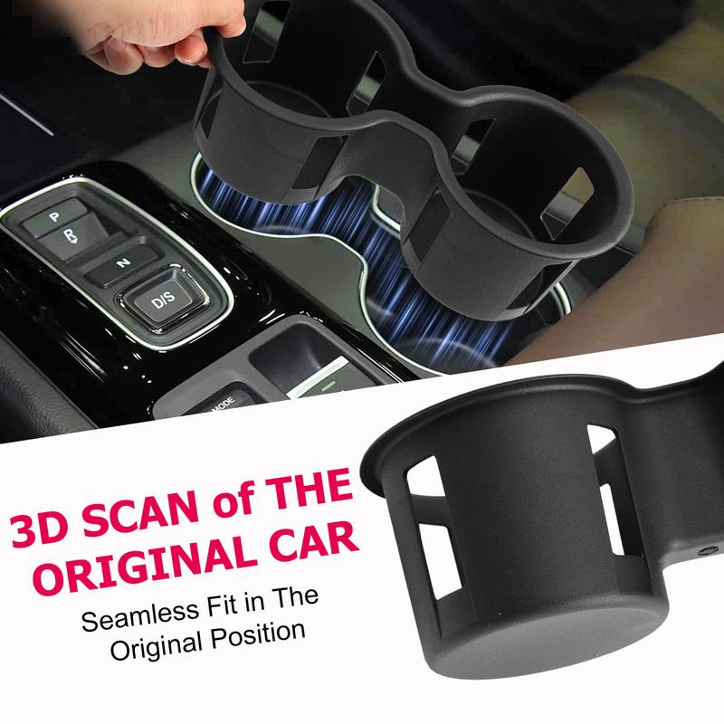 1PCS Black Car Interior Non-Slip Center Console Cup Holder Ert TPE Drink Box Organizer for Honda Pilot  2024 2025 Hybrid