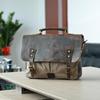 Herren Retro Canvas & Leder Umhängetasche