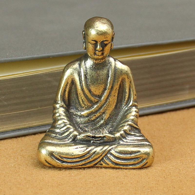 Brass Big Sun Tathagata Buddha Ornament Temple Buddha Statue Buddha Pure Copper Buddha Ornament Metal Crafts Religious Supplies