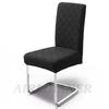 New Jacquard Stretch Chair Covers Dining Room Soft Dustproof Chair Slipcover Luxury Office Solid Colors Chair Seat Covers Gray