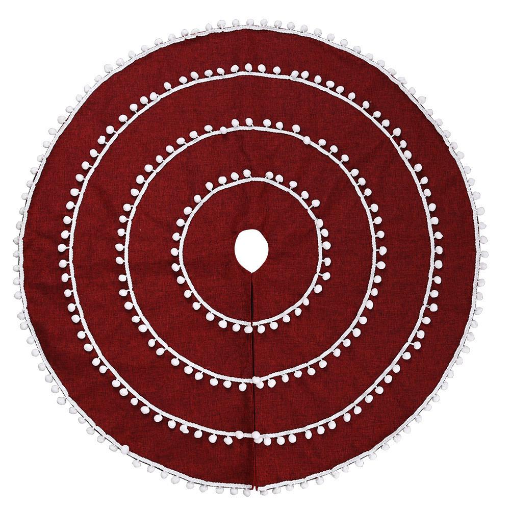 

Мешковина Элегантная Красная Юбка для Рождественской Елки с Шикарными Пузырчатыми Краями для Потрясающей Праздничной Демонстрации