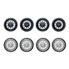 4pcs/set High-quality Plastic Drift Tires Bald Tyres Wheel Hub Kits for WPL D12 D42 RC Truck Modification Parts Children Toys