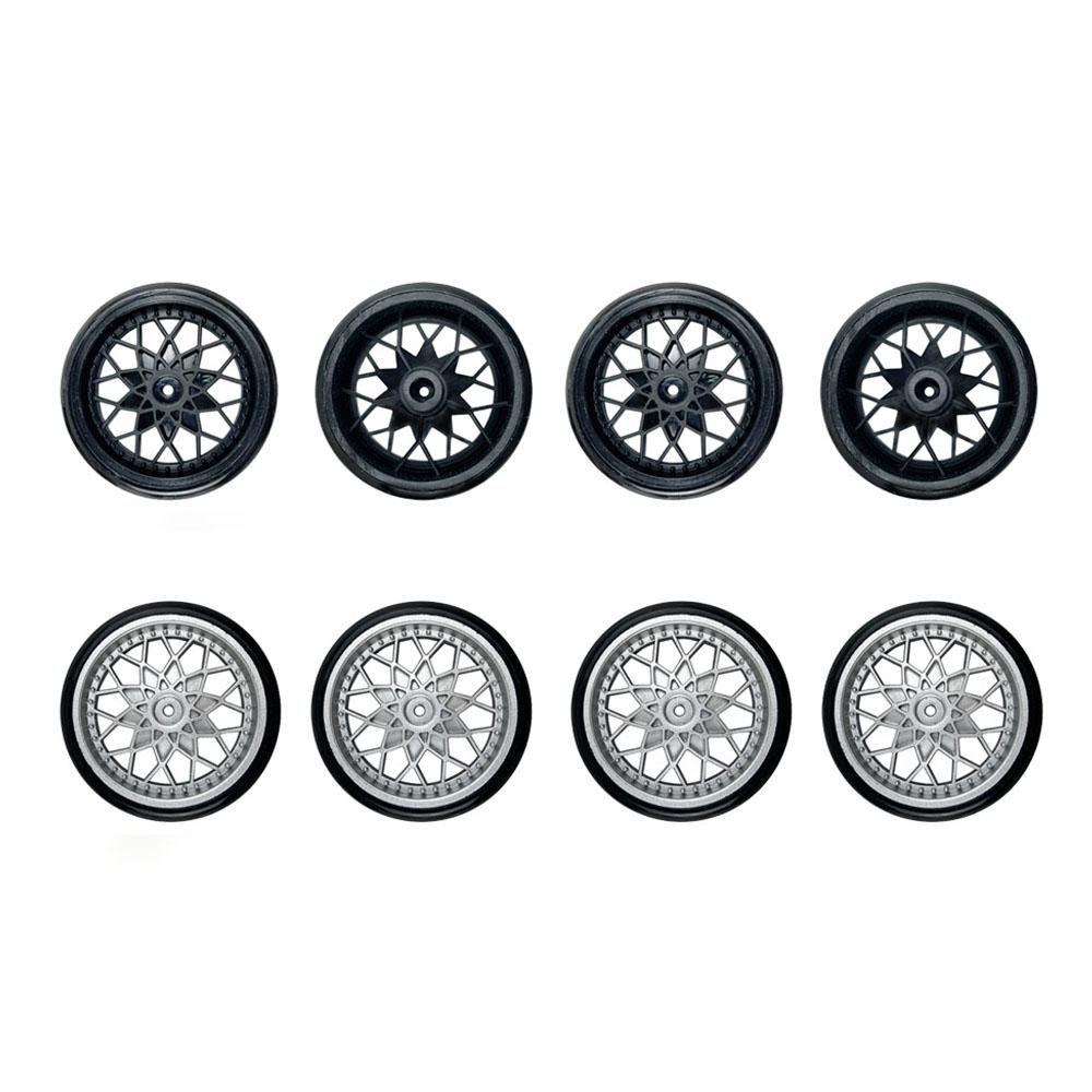 4pcs/set High-quality Plastic Drift Tires Bald Tyres Wheel Hub Kits for WPL D12 D42 RC Truck Modification Parts Children Toys
