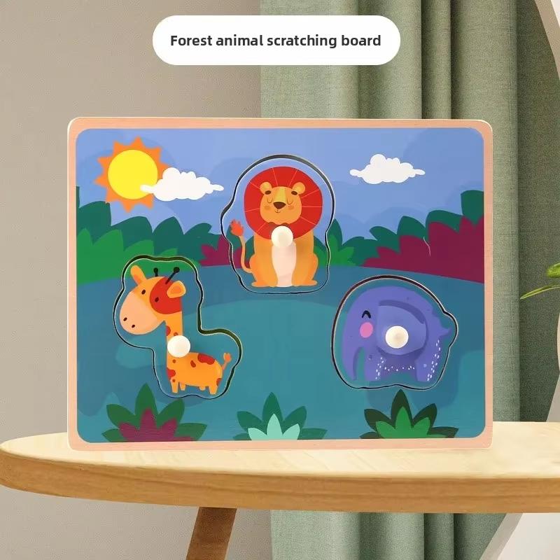 Ungiftiges Montessori Formsortierspielzeug Farbzuordnungs-Puzzlebrett Pädagogisches Holzspielzeug für Kleinkinder Frühes Lernen