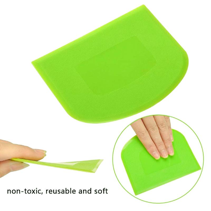1PC Dough Scraper Bowl Scraper Food-safe Plastic Dough Cutter Flexible Practical Bench Scraper Plastic Cake Cream Spatula