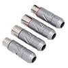 4Pcs 3 Pin XLR Adapter Pure Copper Plated 2 Male 2 Female XLR Converter Plug for Power Amplifier Microphone