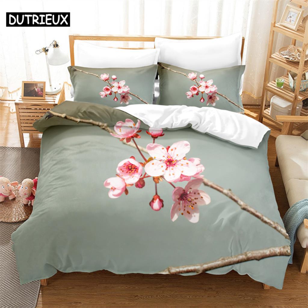 Flower Plants Bedding Set Duvet Cover Set 3d Bedding Digital Printing Bed Linen Queen Size Bedding Set Fashion Design