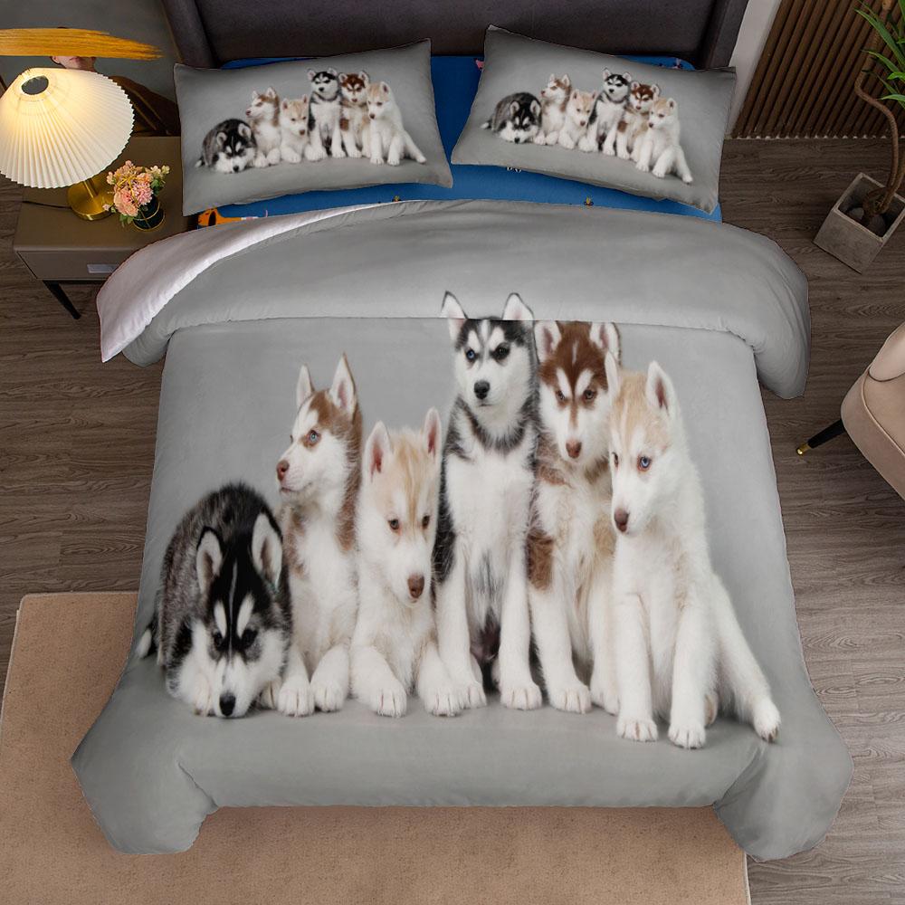 

Cloudboi Dog Art Duvet Cover Set King Queen Double Full Twin Single Size Bed Linen Set 140x210cm