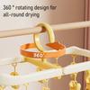 Socks Drying Rack with 14 Clips Foldable Hanging Rack Clothes Drying Rack with 360-Degree Rotatable Hook for Drying Socks Underwear Baby Clothes