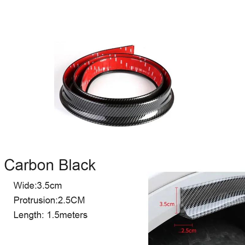2/3.5/4.5cm*1.5M Car Fender Flares Arches Wing Extenders Wheel Eyebrow Anti-collision Strip Mudguard Lip Cover Scratch Proof