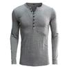 Autumn and Winter Men's T-shirt Long-sleeved Base Shirt Henry Polo Shirt