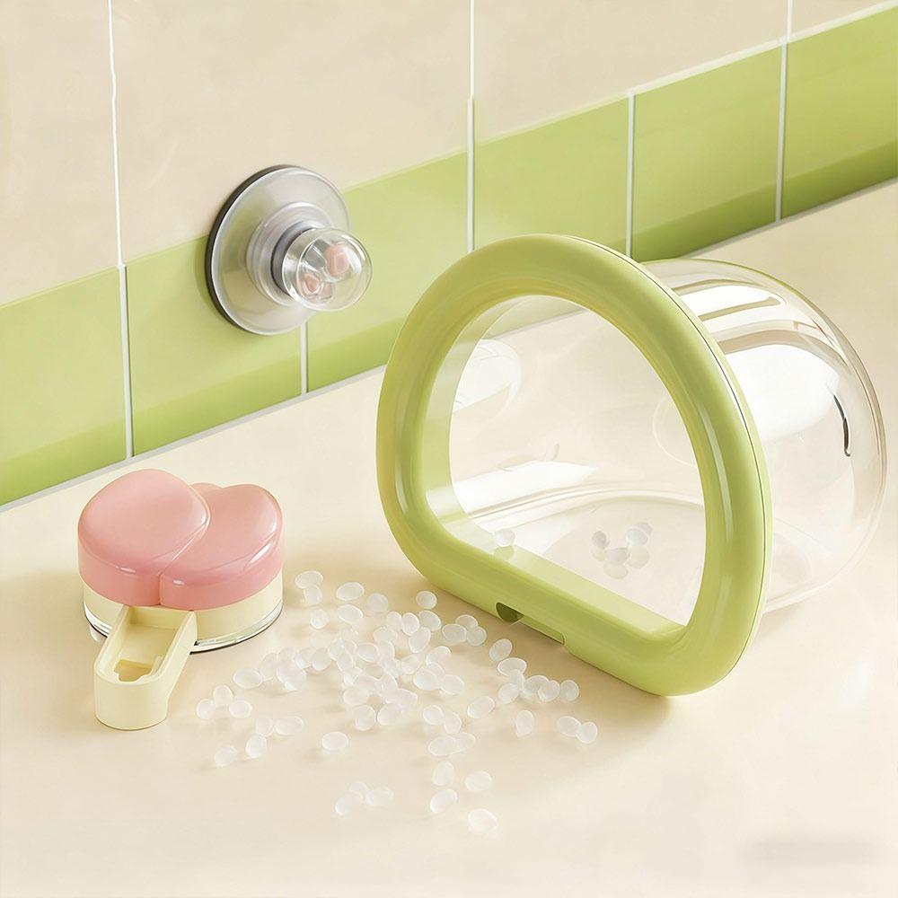 Dopamine Suction Cup Storage Basket Tulip Shape Punch-free Toothbrush Holder Wall Mounted Self-draining Face Towel Storage Box