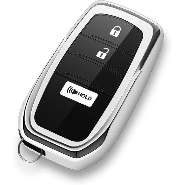 For Toyota Key Fob Cover 3 Buttons Fits 2026 2025 2024 GR Corolla Cross Tacoma 4Runner Prius Land Cruiser
