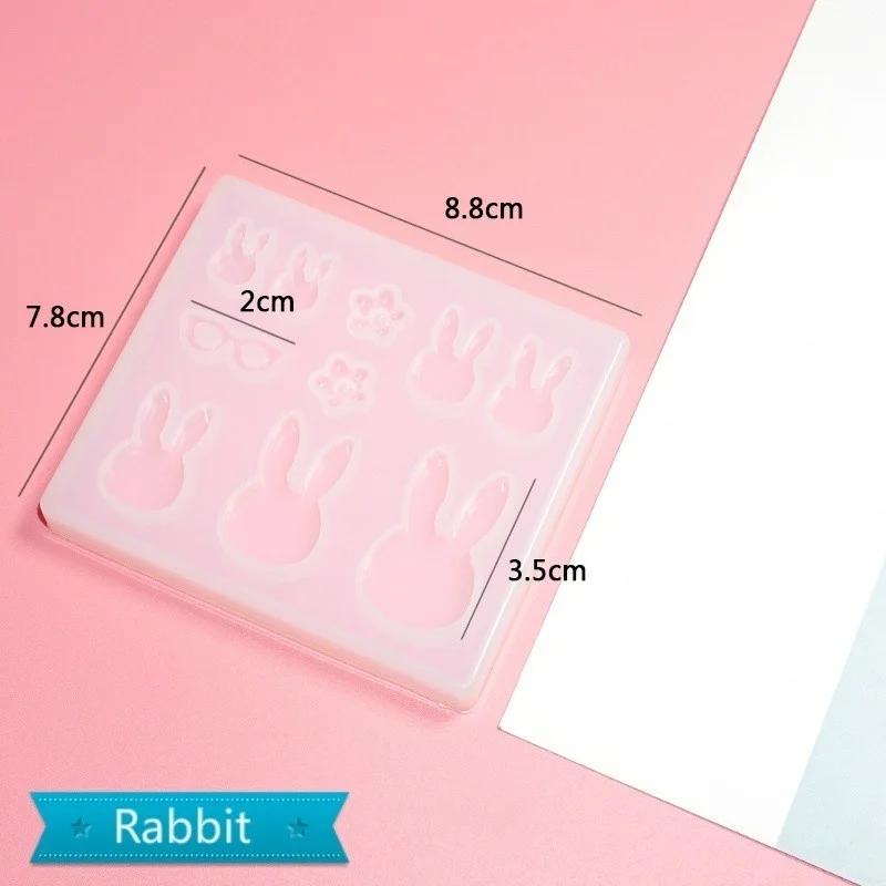 

Милая форма для кулона в виде кота и кролика, силиконовая форма, эпоксидная форма, принадлежности для изготовления ювелирных изделий, инструменты для самостоятельного изготовления Rabbit