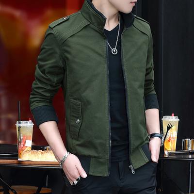 Frühling und Herbst Neue Herren-Jugend-Waschjacke Koreanischer Stil Slim Baumwolle Freizeit-Oberbekleidung