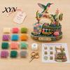 Soft Furnishing Ornament DIY Tiny 3D Beaded Sewing Machine Kit for Kids & Adults, Exquisite Hummingbird Handmade Bead Craft Set, Stress Relief