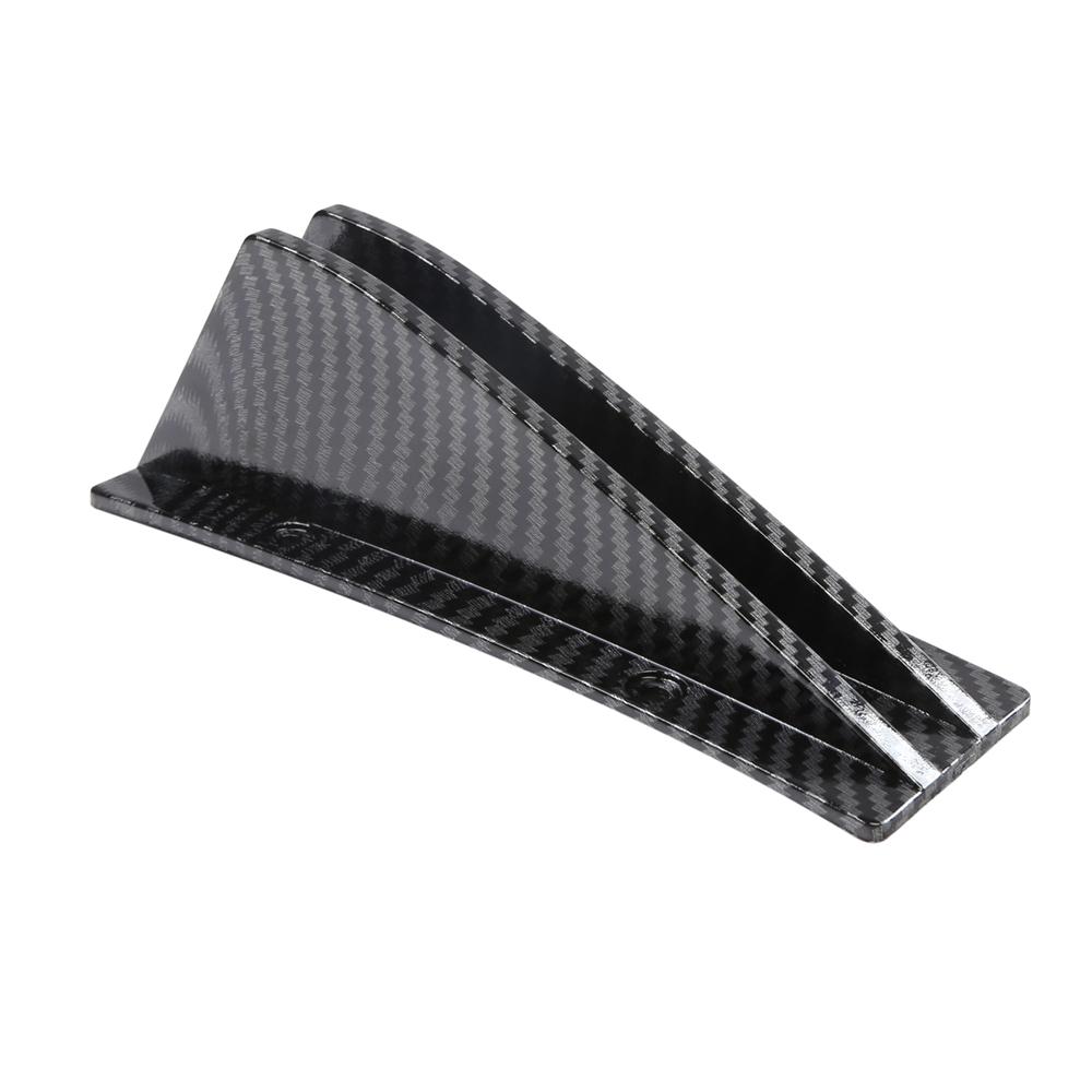 4Pcs Universal ABS Car Modified Rear Bumper Diffuser Spoiler Carbon Fiber Look