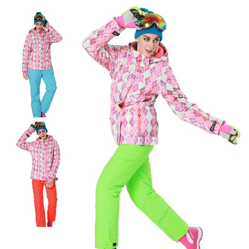 Phibee Women s Thickened Windproof Warm Ski Suit Set