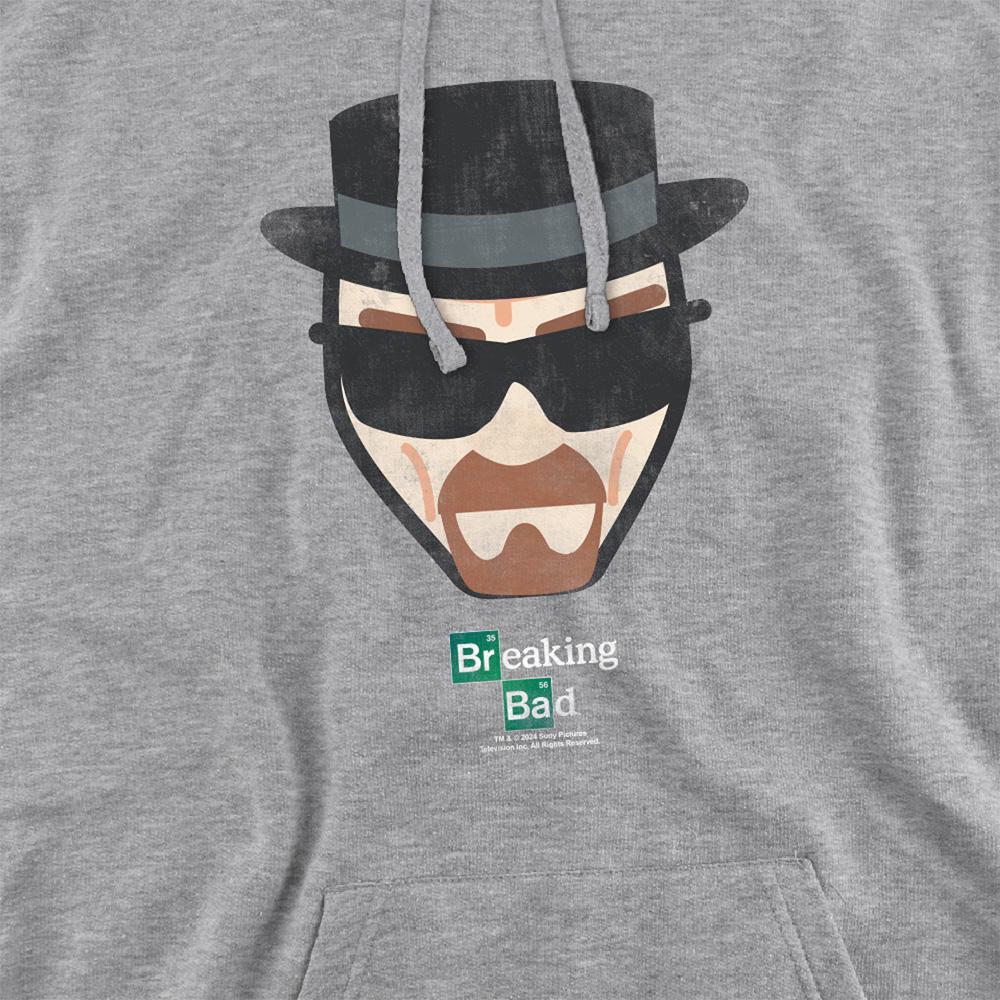 Breaking Bad Unisex Adult Heisenberg Face Heather Hoodie
