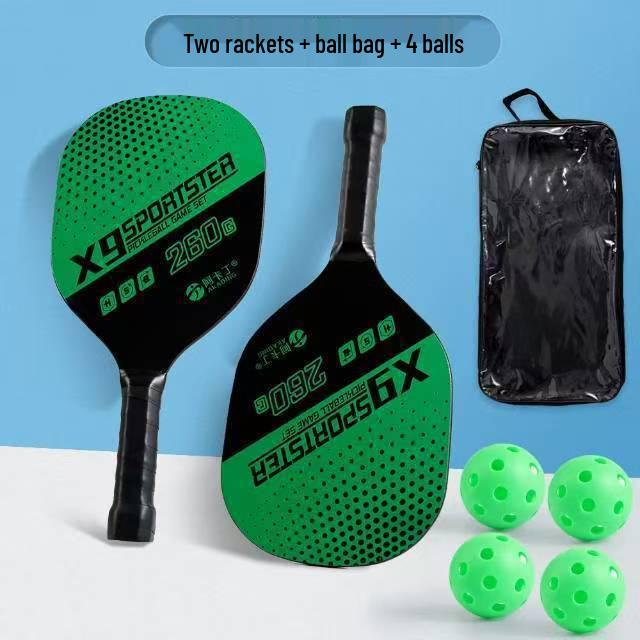 

Набор ракеток для пиклбола: 2 деревянные ракетки, 4 мяча, 1 сумка - Полный набор для пиклбола 2 Rackets + 4 Balls + 1 Bag