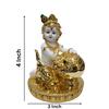 Makhan Krishna | Krishna Idol for Home Decor| Laddu Gopal murti for Gifting | Small Krishna Statue for Office Desk | Makhan Chor Idol |
