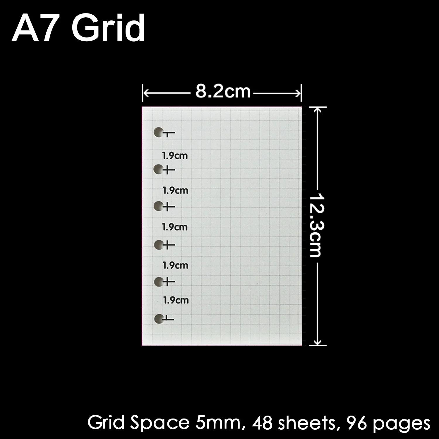 

4 Pcs/ Lot High Quality Ring Binder Notebook Insert Refills 6 Holes A5 A6 A7 Personal Spiral Diary Planner Inner Core 100G Paper Quality