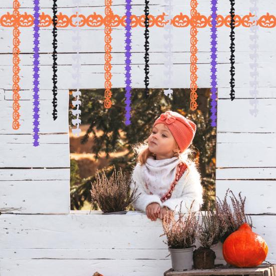 Halloween Ribbon Pumpkin Bat Ghost Spider Net Shape Craft Ribbon Trim Embellishment for Gift Wrapping Halloween Party Decoration