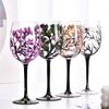 Vier Jahreszeiten Bäume Weingläser Kelch Kreativ Bedruckt Rundes Glas für Wein Bier Cocktail Großes Fassungsvermögen Glasbecher Geschenk