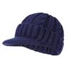 Plush Men Peaked Cap Thermal Winter Men Hat Simple Woolen Knitted Hat  Winter