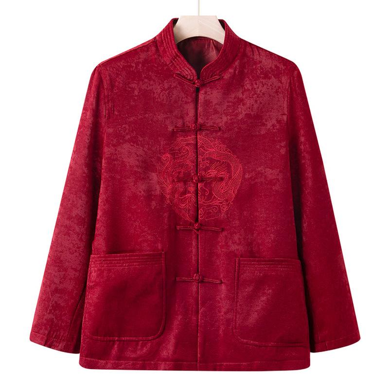 Couple Tang Suits, Middle-aged and Elderly Parents Dresses, Elderly Birthday Birthday Clothes, Grandma Grandpa Coat
