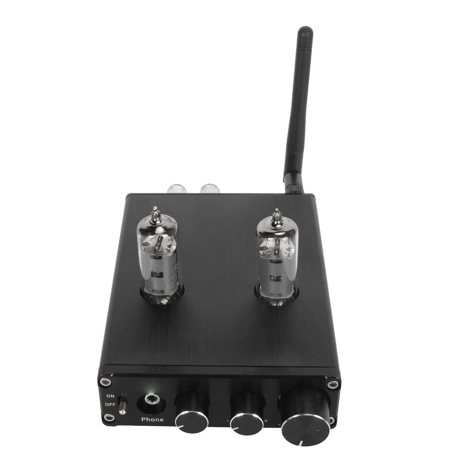 

Bluetooth 5.1 ламповый усилитель 2-канальный пассивный динамик независимая ручка регулировки HD HiFi звук US Plug