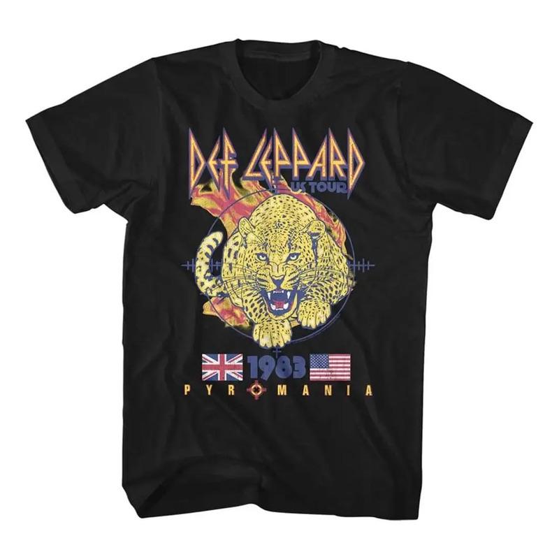 Def Leppard Rock Band 1983 Pyromania Us Tour Vintage Style A S разноцветный