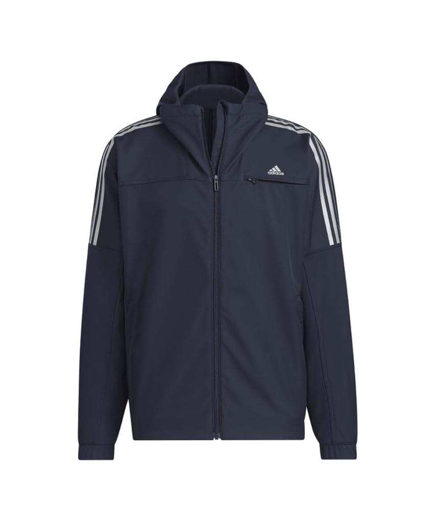 Adidas Legend Ink Small Logo Regular Fit Bonded Fleece Hoodie Size Size Men's (JG8516) Full-Zip Jacket, KWX72, J/L
