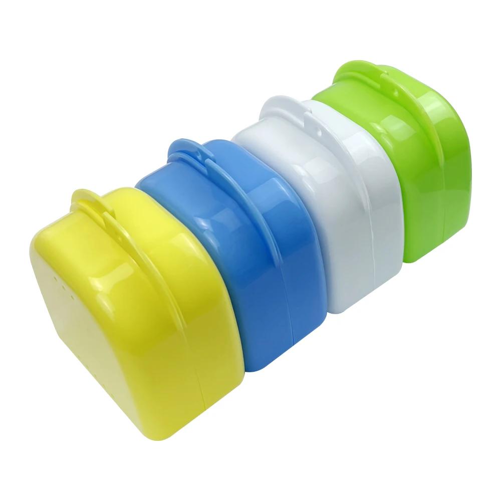 50Pcs Fake Teeth Orthodontic Case Dental Retainer Mouth Guard Denture Storage Plastic Box Oral Hygiene Supplies Organizer
