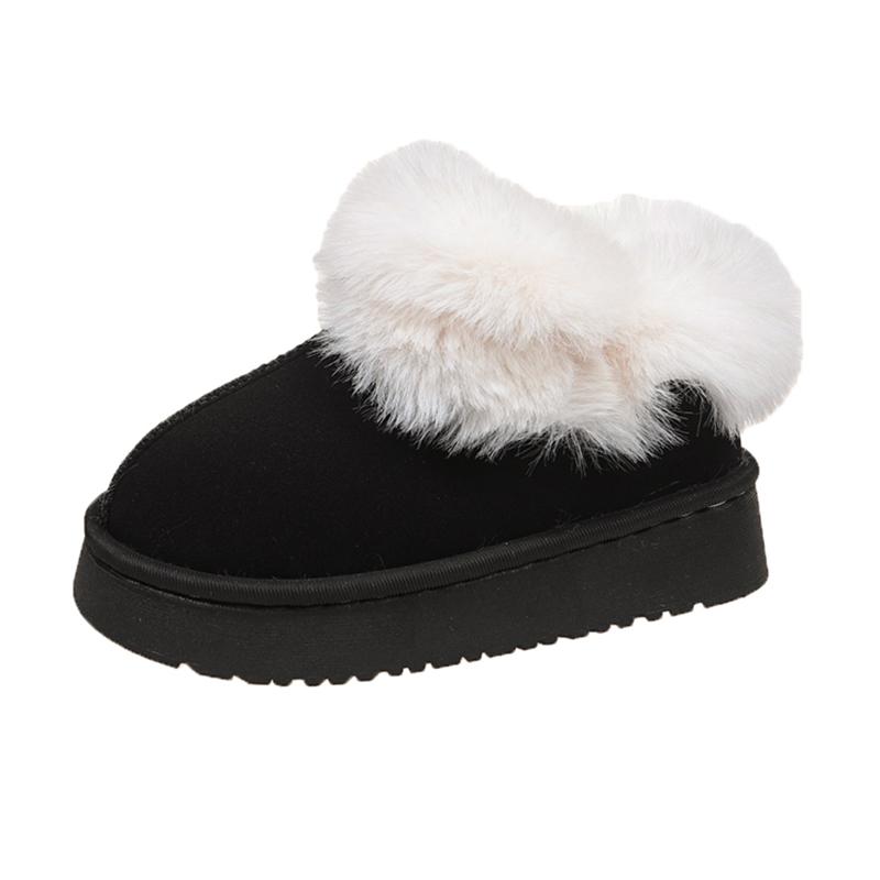 

Autumn and winter style Children s cotton shoes with wrapped mouth warm and thickened anti-slip Cotton boots 35 чорний