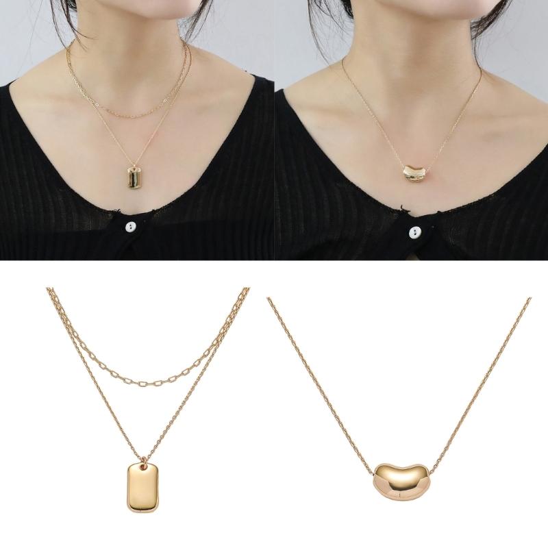 Trendy Mirror Pendant Necklace Elegant 3D Pendant Necklace Unique Neck Chain Jewelry Perfect For Everyday Wear