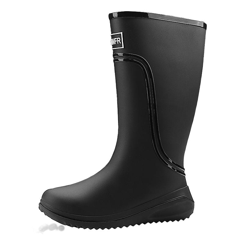 Men's High-top Casual Rain Boots, Outdoor Waterproof Shoes, Fashionable Rain Boots, Chef Men's Shoes, Long Boots