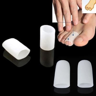 1 Pair Toe Caps Comfortable Non-slip Silicone Breathable Flexible Toe Protective Caps for Blisters