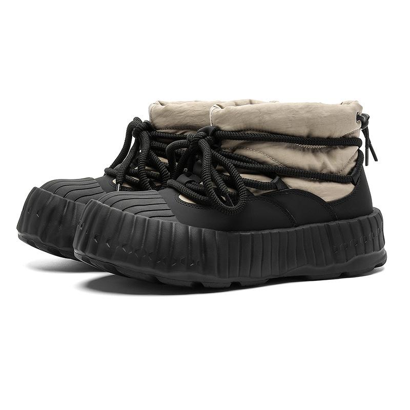 Snow Boots, New Winter Velvet and Velvet Warm Cotton Shoes, Dissolving Soles, Platform Casual Bread Shoes