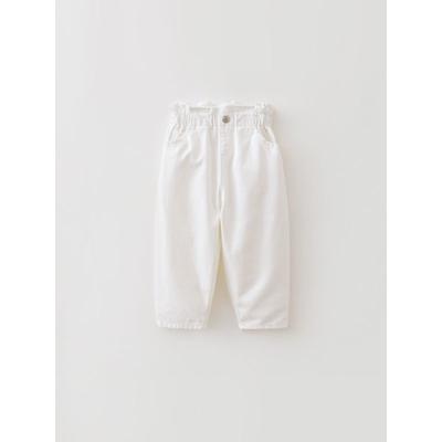 Mark Jenny Simple Denim Girls' Lace Waist Versatile Carrot Pants Baby Pants Spring New Style 560093