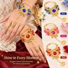 1pc/1pair Fashion Out Tribal Ring Bracelet Belly Dance Costumes Diamond Bracelet  For Girl Bead Show