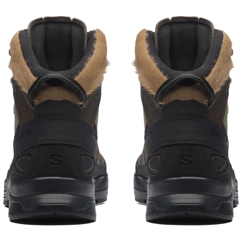 Salomon X-Alp Mid Gtx Distressed Ltr Comfortable Soft Shock Absorbing Waterproof Breathable Mid-Top Hiking Shoes Unisex Hiking Shoes Brown 477959