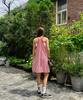 Minasu Menasoo Summer Stripe Terry Strap Onepiece_Red